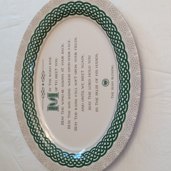 Irish Blessing Melamine 18-inch Oval Platter 18 1/4" x 14 1/2" Tableware - Picture 4 of 4